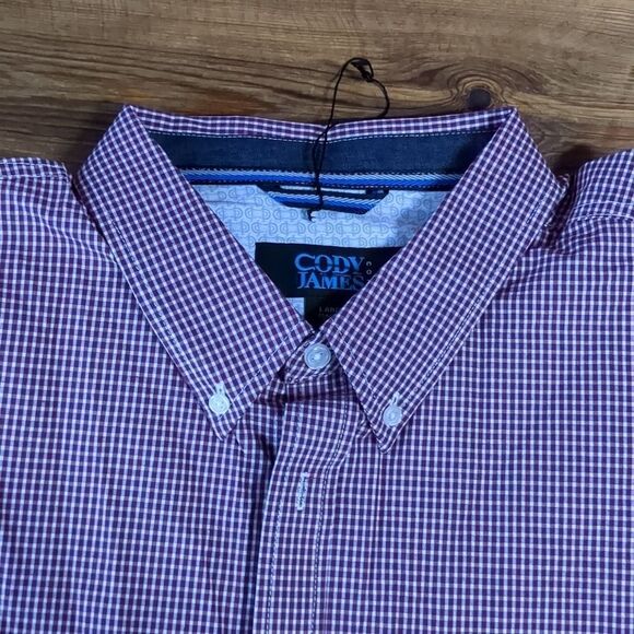 Cody James men's plaid shirt in Red- Blue -  NEW size Large. - Picture 4 of 5